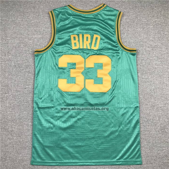 Camiseta Boston Celtics Larry Bird NO 33 Mitchell & Ness 1985-86 Verde2